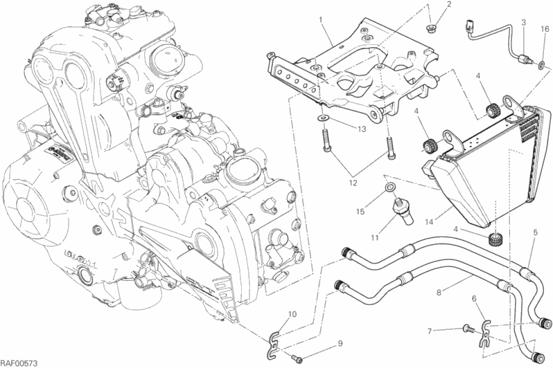 Alle Teile für das Ölkühler des Ducati Diavel Xdiavel S 1260 2017